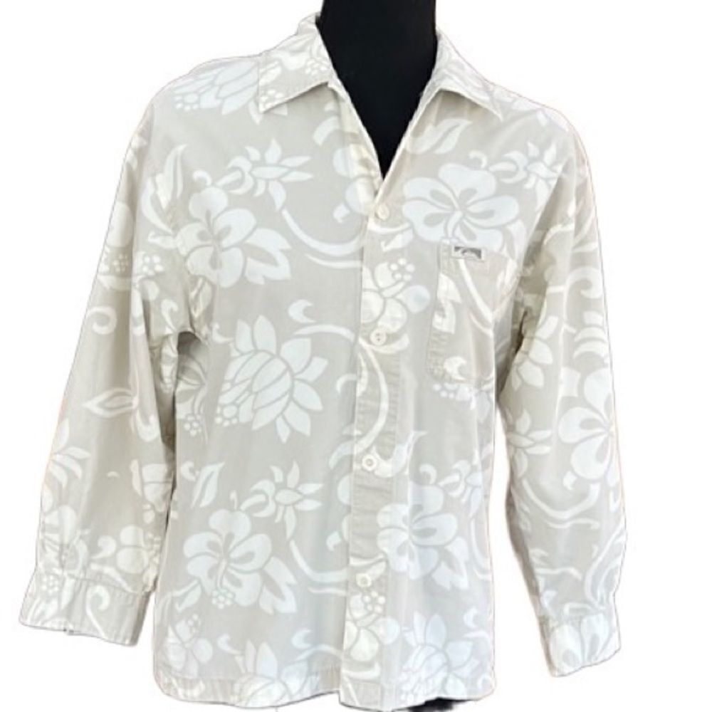 Quicksilver muted floral button front shirt